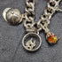 British vintage sterling silver charm bracelet 71g